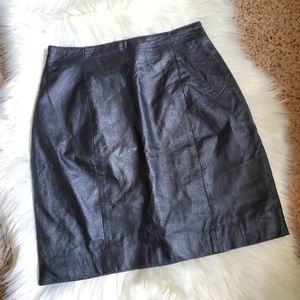 Wilsons Leather Women's Black Leather Skirt Size 6